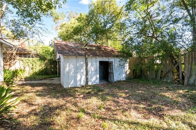 view of outdoor structure