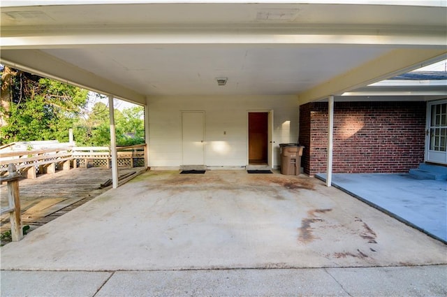 view of patio / terrace with a carport