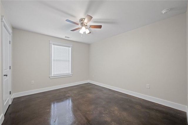 17126 Sugar Loop, Foley, AL 36535 - unfurnished bedroom with concrete floors, baseboards, and a ceiling fan