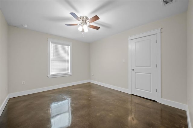 17126 Sugar Loop, Foley, AL 36535 - unfurnished room featuring concrete floors, baseboards, ceiling fan, and a smoke detector
