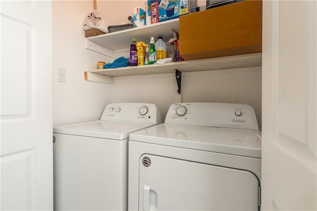 50 Forney Johnston Dr Unit 7A, Dauphin Island, AL 36528 - clothes washing area with washer and dryer and laundry area