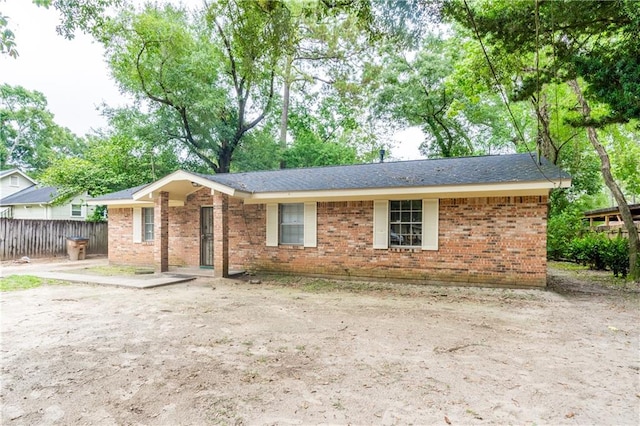 view of ranch-style home