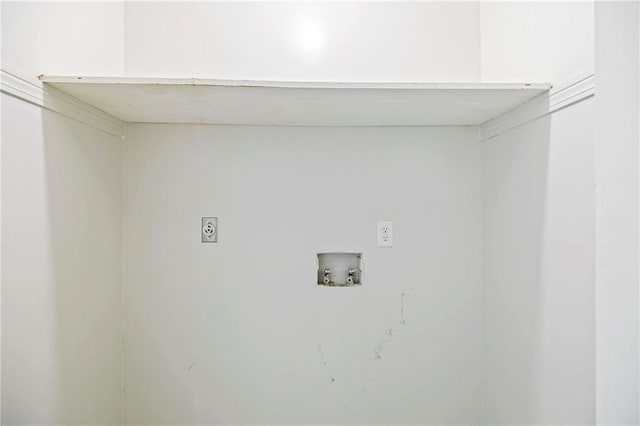 laundry room with hookup for an electric dryer and hookup for a washing machine