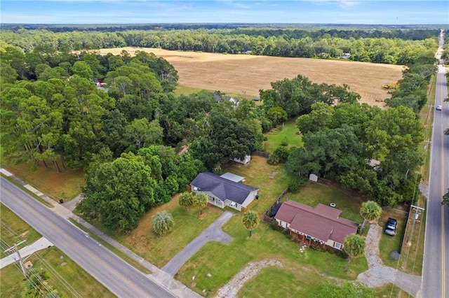 bird's eye view featuring a rural view