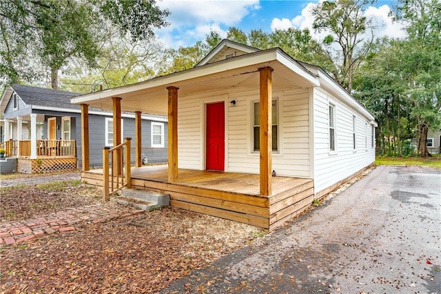 bungalow with covered porch