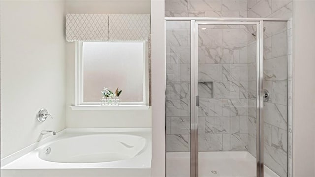 10676 Relic Rd N, Mobile, AL 36608 - full bathroom featuring a garden tub and a shower stall