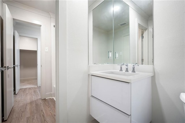 3655 Old Shell Rd Unit 121, Mobile, AL 36608 - bathroom featuring wood finished floors and vanity