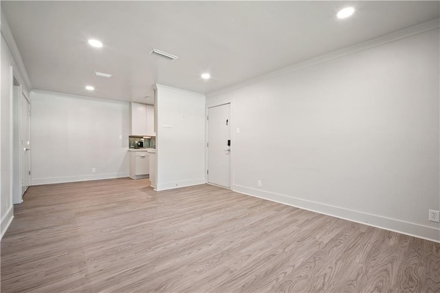 3655 Old Shell Rd Unit 121, Mobile, AL 36608 - spare room with recessed lighting, light wood finished floors, and crown molding