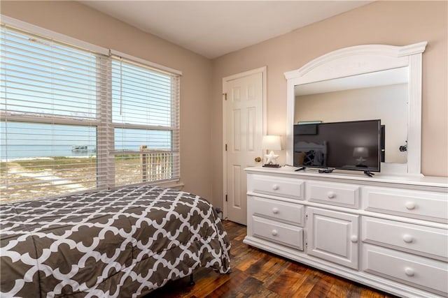 2354 Island Shores Dr, Dauphin Island, AL 36528 - bedroom with dark wood-type flooring