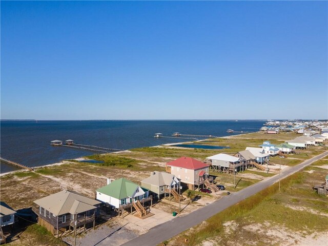 2354 Island Shores Dr, Dauphin Island, AL 36528 - bird's eye view featuring a water view