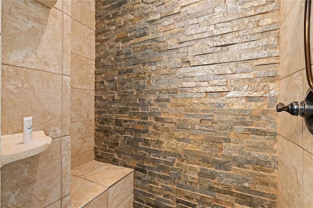 bathroom with walk in shower