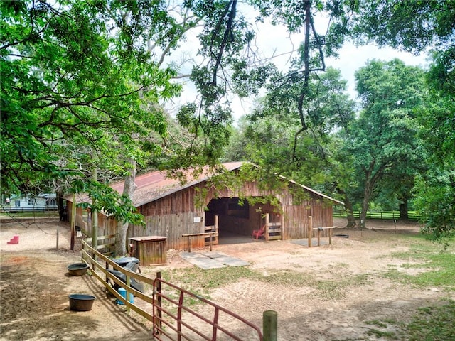 view of horse barn