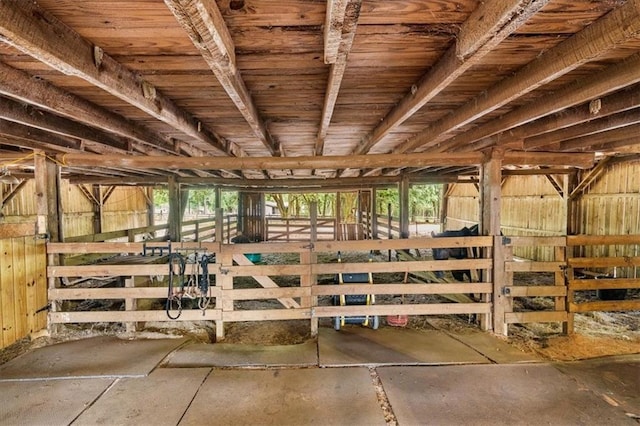 view of horse barn