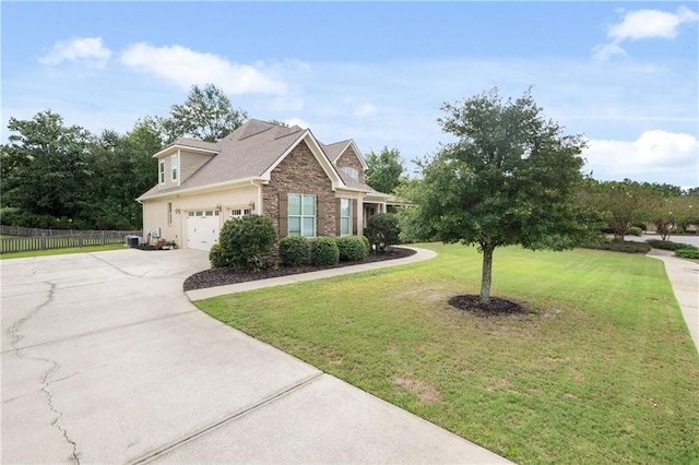 view of front of house with a front lawn and central air condition unit