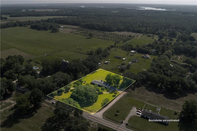 720 Grand Bay-Wilmer Rd N, Mobile, AL 36608 - aerial view of sparsely populated area featuring property boundaries highlighted