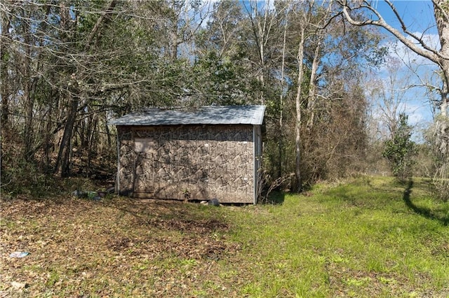 view of shed