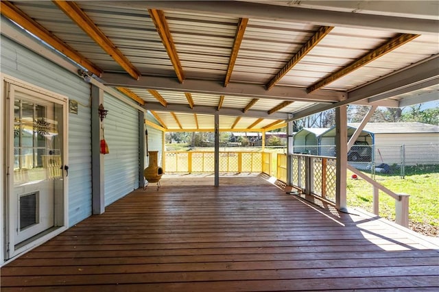 wooden deck with fence