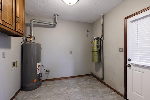 utility room with water heater