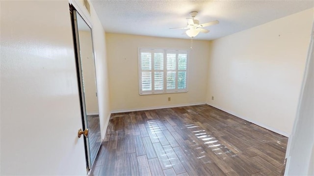4009 Old Shell Rd Unit D13, Mobile, AL 36608 - unfurnished bedroom with a closet, dark hardwood / wood-style floors, and ceiling fan