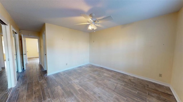 4009 Old Shell Rd Unit D13, Mobile, AL 36608 - unfurnished room with ceiling fan and dark wood-type flooring