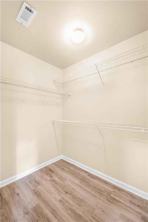 spacious closet with wood-type flooring