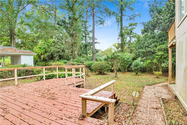 view of wooden terrace