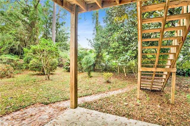 view of yard with a patio