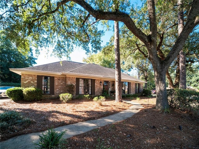 view of single story home