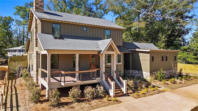 view of front of home with a porch