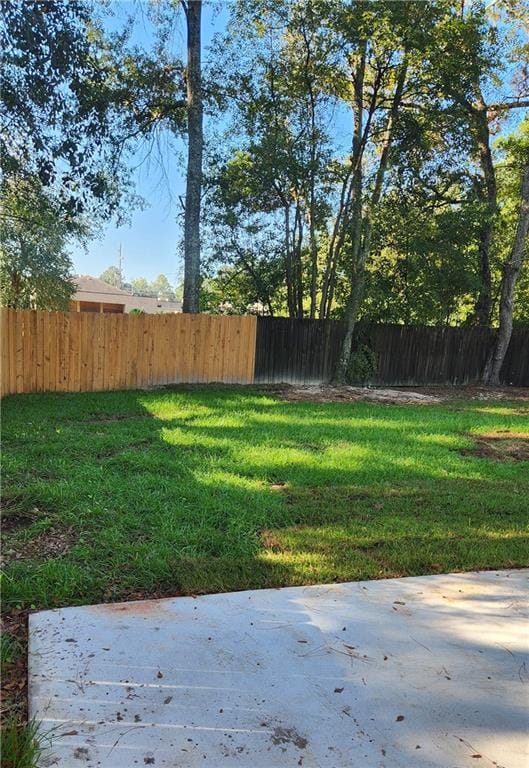 view of yard with a patio