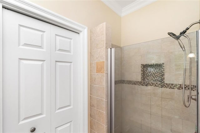 1509 Ridgeland Rd E, Mobile, AL 36695 - full bathroom with ornamental molding and a shower stall