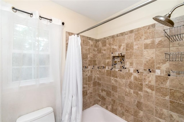 1509 Ridgeland Rd E, Mobile, AL 36695 - bathroom with shower / bath combo with shower curtain and toilet