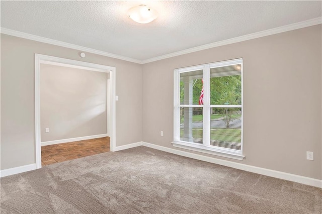 1115 Newbury Ln W, Mobile, AL 36695 - carpeted empty room with ornamental molding and a textured ceiling