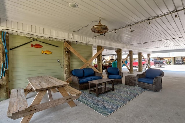 view of patio / terrace with an outdoor living space