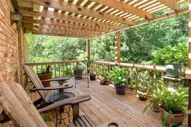 258 Suffolk Rd, Mobile, AL 36608 - wooden deck with a pergola