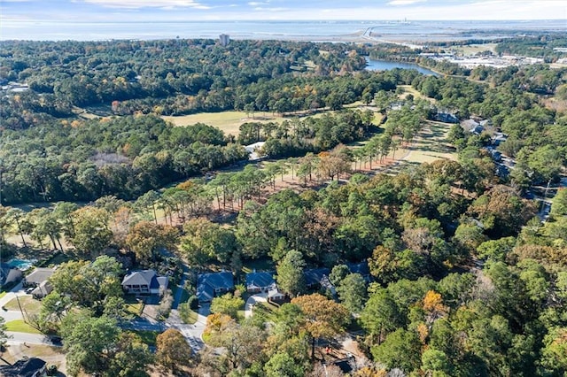 192 Bay View Dr, Daphne, AL 36526 - aerial overview of property's location featuring a forest and a nearby body of water