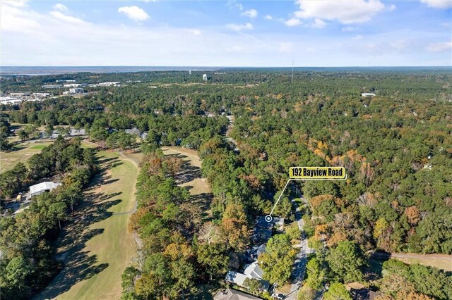192 Bay View Dr, Daphne, AL 36526 - aerial view of property and surrounding area with a heavily wooded area