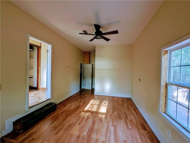 1151 Navco Rd, Mobile, AL 36605 - unfurnished room featuring light wood-type flooring, baseboards, and a ceiling fan