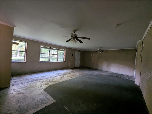 1151 Navco Rd, Mobile, AL 36605 - unfurnished room with a ceiling fan and unfinished concrete floors