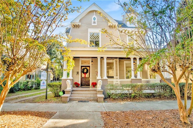 view of front facade with a porch