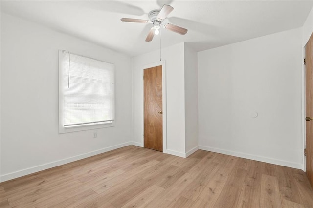 1208 Creekway Dr, Mobile, AL 36605 - unfurnished bedroom featuring light wood-style floors, baseboards, and a ceiling fan