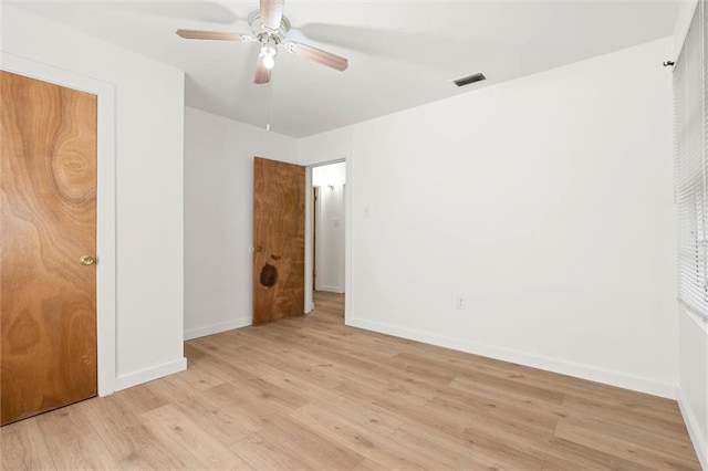 1208 Creekway Dr, Mobile, AL 36605 - unfurnished bedroom featuring light wood-type flooring, baseboards, and a ceiling fan
