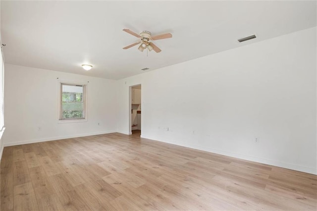1208 Creekway Dr, Mobile, AL 36605 - unfurnished room with ceiling fan, light wood finished floors, and baseboards