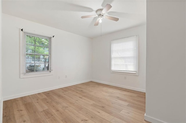 1208 Creekway Dr, Mobile, AL 36605 - spare room with light wood finished floors, baseboards, and ceiling fan
