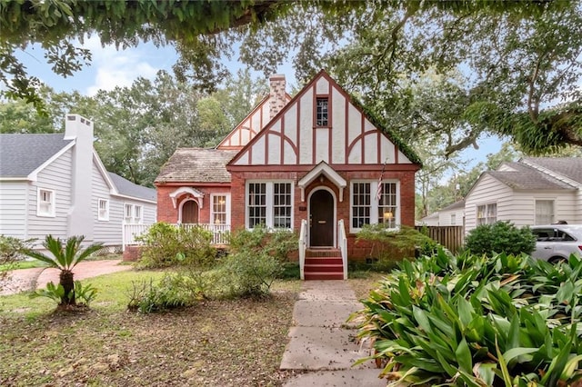 view of tudor home