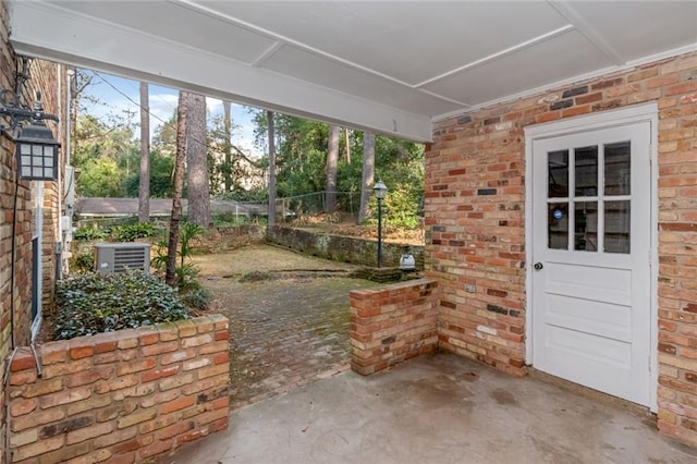 view of patio / terrace featuring central AC