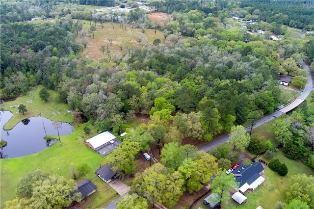 1137 Forest Ave, Saraland, AL 36571 - aerial view with a water view and a wooded view