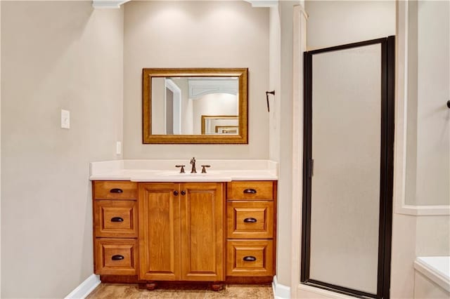 3245 Mcrae Dr, Mobile, AL 36695 - full bathroom with vanity and a shower stall