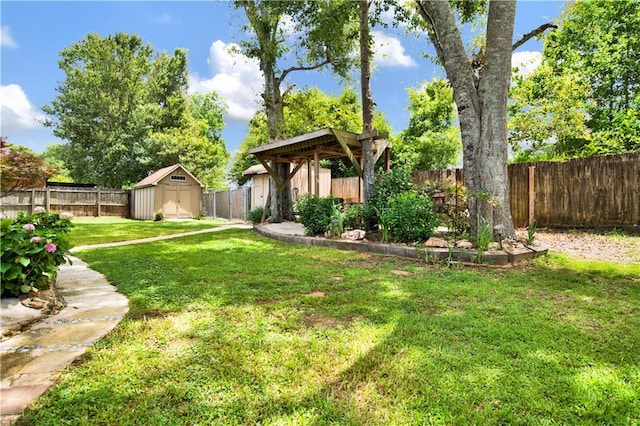 3245 Mcrae Dr, Mobile, AL 36695 - fenced backyard with a storage unit