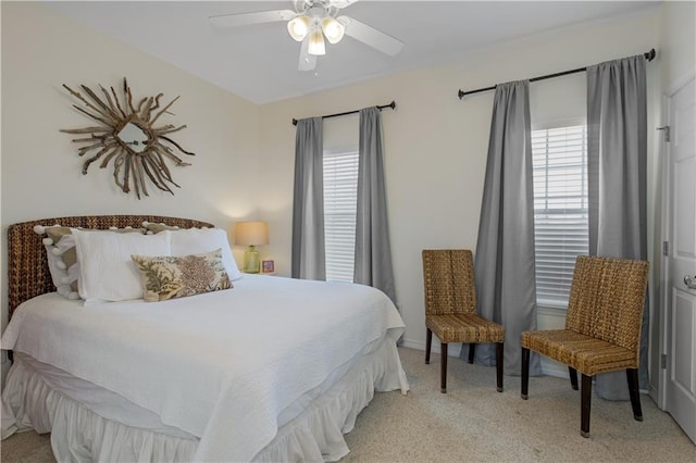 50 Forney Johnston Dr Unit 8B, Dauphin Island, AL 36528 - bedroom featuring light colored carpet and ceiling fan